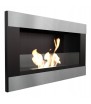 Chimenea Bioetanol de Pared GOLF Horizontal TÜV negro con acristalamiento