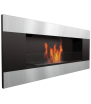 DELTA2 Horizontaler TÜV-geprüfter Bioethanol-Wandkamin mit Verglasung