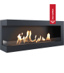 DELTA 1200 TÜV wandhaard op bio-ethanol, decoratieve stenen links met glazuurset