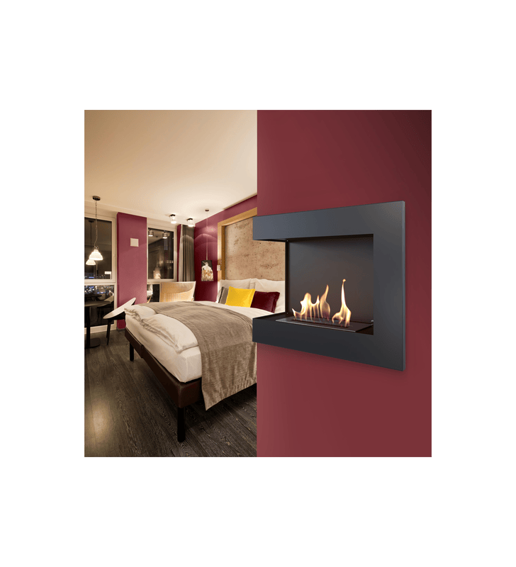 Chimenea Bioetanol de Pared DELTA 600 TÜV izquierda