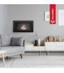 Lareira de bioetanol GOLF TÜV de parede com conjunto de vidros