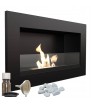 Chimenea Bioetanol de Pared GOLF TÜV con acristalamiento set