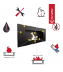 Chimenea Bioetanol de Pared GOLF TÜV con acristalamiento set