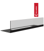 Lareira de bioetanol GOLF TÜV de parede com conjunto de vidros