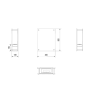 Chimenea Bioetanol de Pared GLASS con acristalamiento TÜV kit