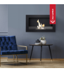 Chimenea Bioetanol de Pared GOLF 2 negro con acristalamiento kit
