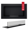 Chimenea Bioetanol de Pared GOLF 2 negro con acristalamiento kit