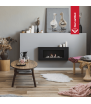 Chimenea Bioetanol de Pared encastrables DELTA FLAT negro TÜV