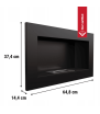 Chimenea Bioetanol de Pared GOLF TÜV REGALOS kit de accesorios