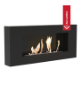 Chimenea Bioetanol de Pared encastrables DELTA FLAT negro TÜV