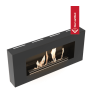 Chimenea Bioetanol de Pared encastrables DELTA FLAT negro TÜV