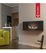 Chimenea Bioetanol de Pared encastrables DELTA FLAT negro TÜV