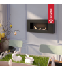 Chimenea Bioetanol de Pared encastrables DELTA FLAT negro TÜV