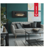 Chimenea Bioetanol de Pared encastrables DELTA FLAT negro TÜV