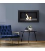 Chimenea Bioetanol de Pared GOLF2 TÜV negro con acristalamiento
