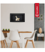 Chimenea Bioetanol de Pared GOLF 2 negro TÜV