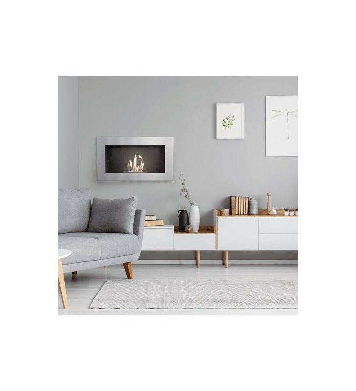 Chimenea Bioetanol de Pared GOLF cortar TÜV negro