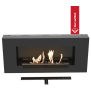 Chimenea Bioetanol de Pared encastrables DELTA FLAT negro TÜV