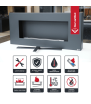 Chimenea Bioetanol de Pared encastrables DELTA FLAT negro TÜV