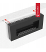 Chimenea Bioetanol de Pared encastrables DELTA FLAT negro TÜV