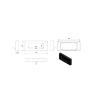 Chimenea Bioetanol de Pared encastrables DELTA FLAT negro TÜV