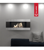 DELTA2 HORIZONTAL Wall-Mounted Bioethanol Fireplace TÜV