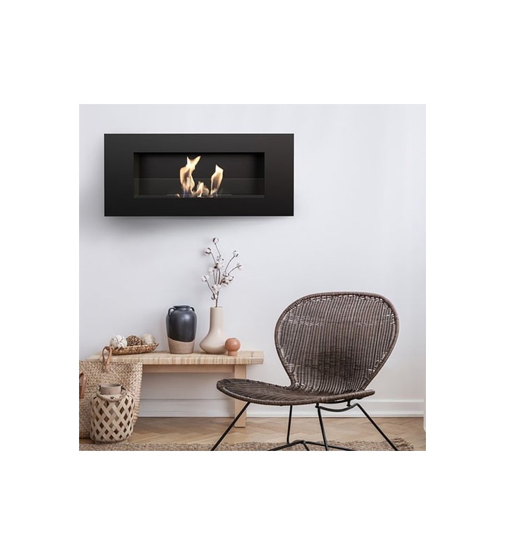 Chimenea Bioetanol de Pared DELTA 2 TÜV negro