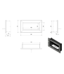 Chimenea Bioetanol de Pared CHARLIE TÜV negro