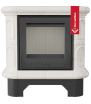 Estufa de acero de azulejos KRATKI WK440 Ø 130 5,5 kW crema
