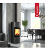Estufa de leña de acero KRATKI BJORN/W 10 kW Ø 150 revestimiento thermotec negro