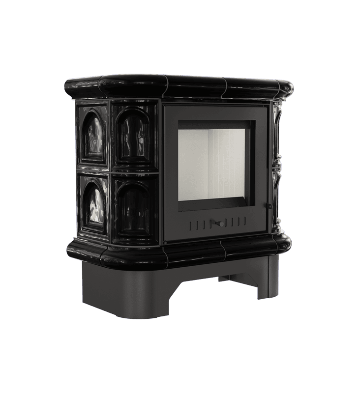 Estufa de acero de azulejos KRATKI WK440 Ø 130 5,5 kW negro