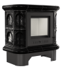 Estufa de acero de azulejos KRATKI WK440 Ø 130 5,5 kW negro