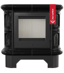 KRATKI WK440 Ø 130 5,5 kW μαύρη σόμπα από πλακάκια χάλυβα