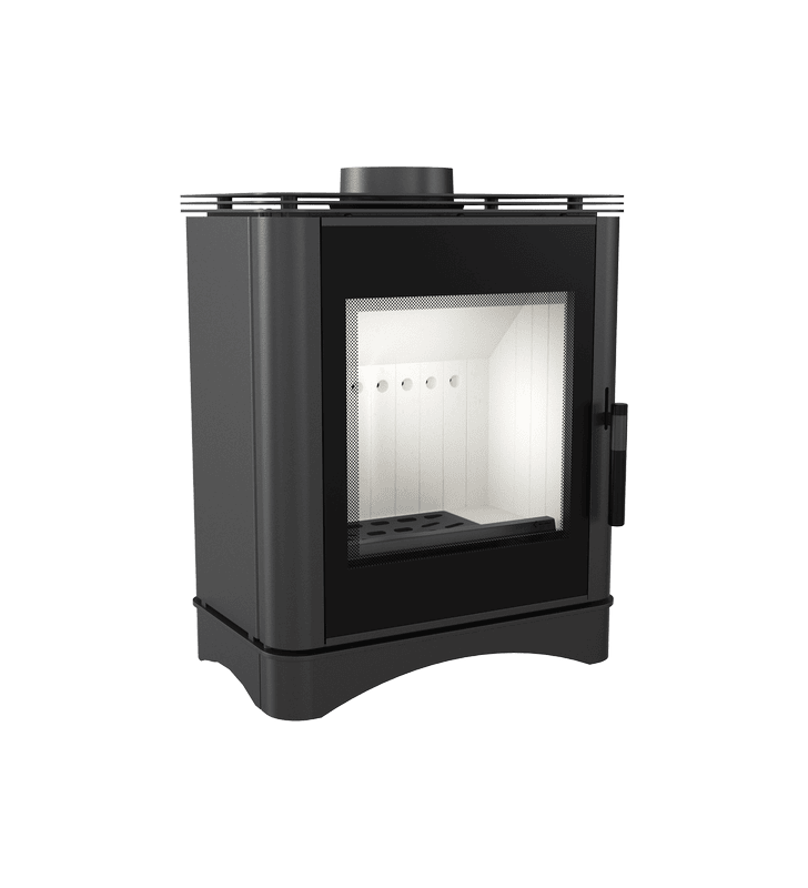 Estufa de leña de acero KRATKI VEGA Ø 130 6 kW