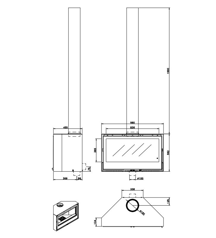Plano de medidas Rocal Habit 100 R
