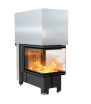Chimenea de leña de acero NBU izquierda derecha 11 kW Ø 200 puerta elevable