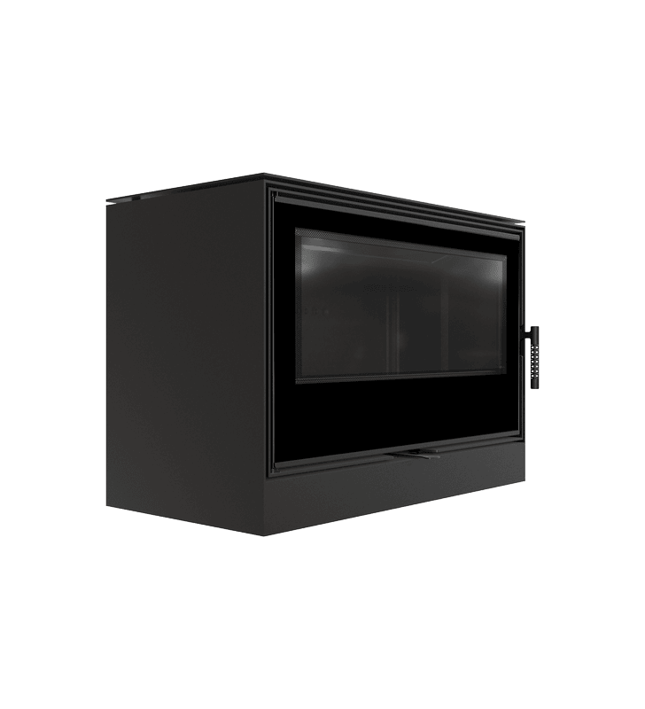 KRATKI KARI 95 Ø 180 14 kW thermotec black steel wood-burning stove
