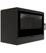 KRATKI KARI 95 Ø 180 14 kW Thermotec Holzofen aus schwarzem Stahl