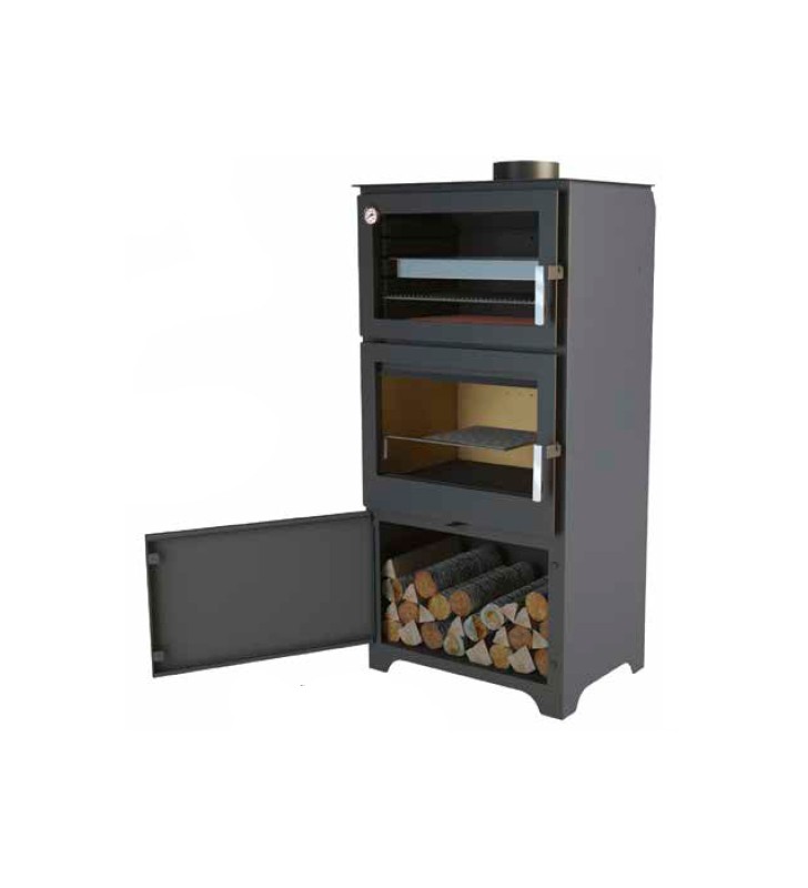 Mueble leñero incluido.