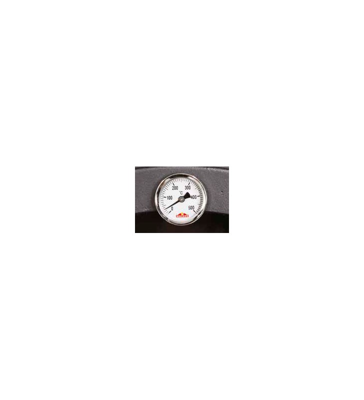 Horno con termómetro de 500ºC para controlar la temperatura.