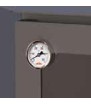 Horno con termómetro de 500ºC para controlar la temperatura.