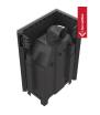 Lareira KRATKI MBO, lado esquerdo, 15 kW, Ø 200, porta basculante, vidro curvo
