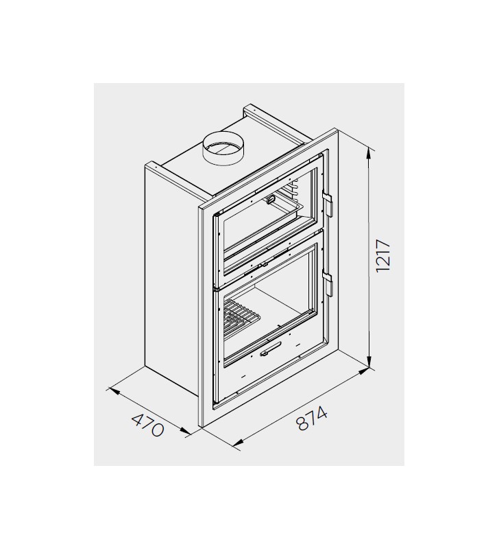 Plano de medidas LL Calor LL-1180 Insertable