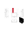 Chimenea de agua de leña KRATKI AMELIA 15 kW Ø 220 puerta elevable