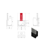 Chimenea de agua de leña KRATKI AMELIA 15 kW Ø 220 puerta elevable