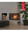 Chimenea de leña de hierro fundido KRATKI SIMPLE derecha 8 kW Ø 200