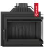 Chimenea de leña de hierro fundido KRATKI SIMPLE derecha 8 kW Ø 200