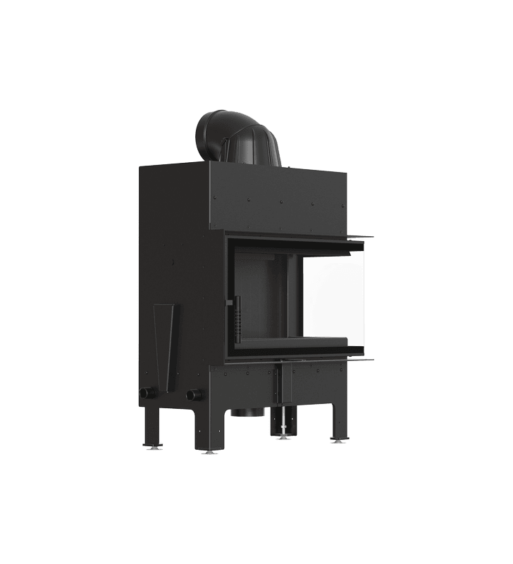 Chimenea de leña de acero KRATKI FLOKI M derecho 10 kW Ø 200 thermotec negro