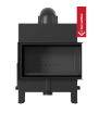 Chimenea de leña de acero KRATKI FLOKI M derecho 10 kW Ø 200 thermotec negro