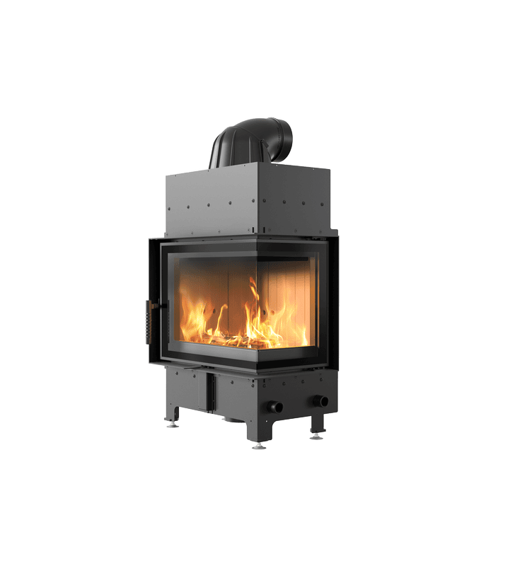 Chimenea de leña de acero KRATKI FLOKI S derecho 8 kW Ø 160